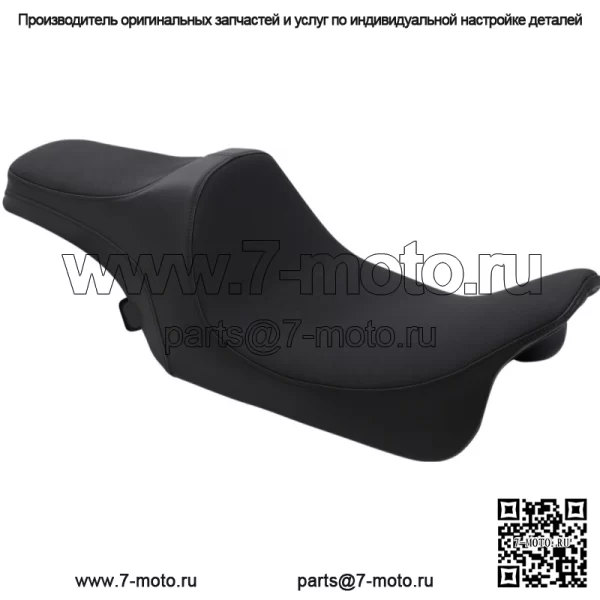 Сиденье Predator III Slip Stop Seat Smooth Black Vinyl Foam Core 2008+ Harley Touring (Для: Harley-Davidson)