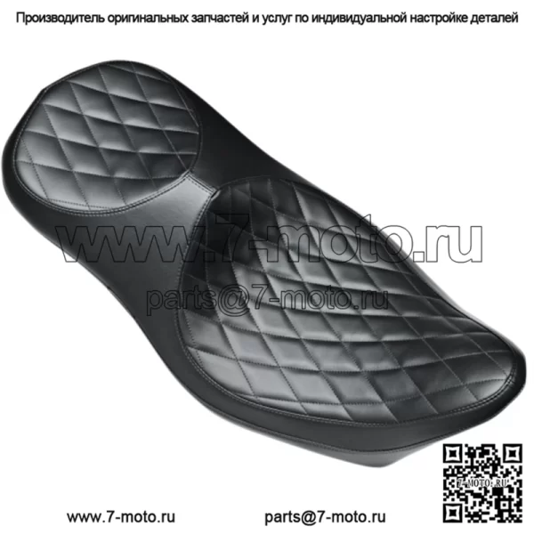 Le Pera Super Villain Diamond Stitch 2 Up Lepera Seat 2008-2020 Harley Touring (Для: Harley-Davidson)