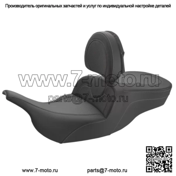 Дорожный диван Saddlemen из углеродного волокна, 2-местная спинка, сиденье с гелевым сердечником Harley Touring 97-07 (для: Harley-Davidson)