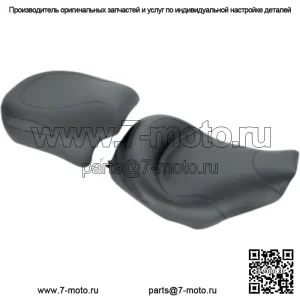 Винтажное широкое гладкое виниловое сиденье Mustang Solo 1997-2007 Harley Touring FLHR FLHX (Для: Harley-Davidson)