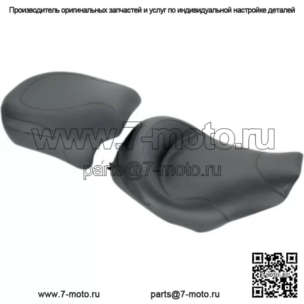 Винтажное широкое гладкое виниловое сиденье Mustang Solo 1997-2007 Harley Touring FLHR FLHX (Для: Harley-Davidson)
