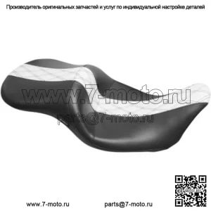 Le Pera Maverick 2 Up HR Белая спинка сиденья с двойной ромбовидной отделкой Harley Touring 08+ (Для: Harley-Davidson)