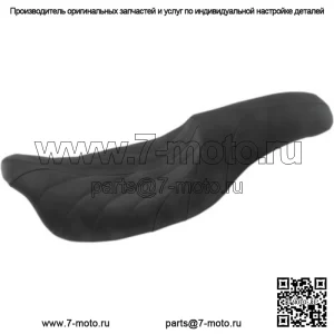 Mustang Revere Journey 2 Up 1 Piece Seat Black Gravity Stitch Harley 08+ Touring (Для: Harley-Davidson)