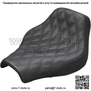 Seadlemen Black Renegade Lattice Stitch Driver Solo Seat Harley 18+ FXBB FXST M8 (Для: Harley-Davidson)