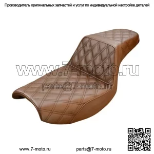 Сиденье Saddlemen Step Up Brown с двойной ромбовидной решетчатой строчкой и гелевым сердечником Harley FXR (для: Harley-Davidson)