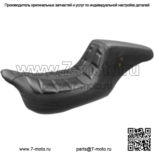 Цельное сиденье водителя и пассажира Mustang Black Squareback Harley Touring 08-20 (Для: Harley-Davidson)