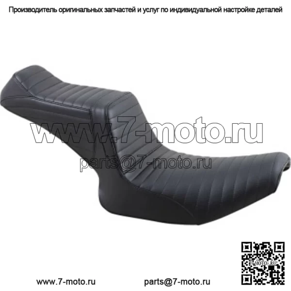 Le Pera Черный двойной плиссированный хвостовик 2 Up Seat Harley Super Glide FXR 82-00 (Для: Harley-Davidson)