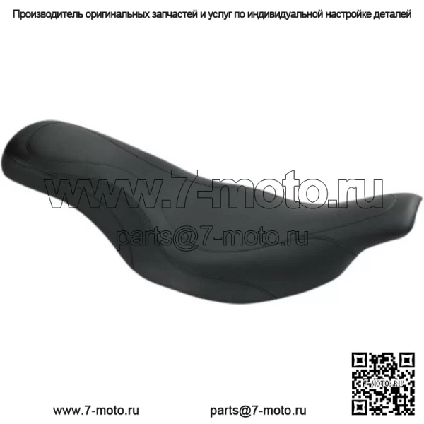 Mustang Daytripper Черный кожаный цельный 2-местный сиденье 1997-2007 Harley FLHT FLTR (Для: Harley-Davidson)