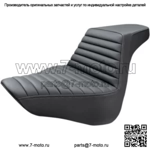 Seatdlemen Black Step 2 Up Tuck And Roll TR Seat Harley Softail 18+ Fat Boy M8 (Для: Harley-Davidson)