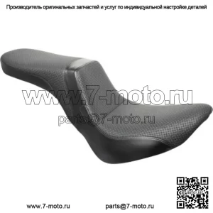 Le Pera Black Daytona Vinyl Basket Weave 2 Up Seat Harley 18+ Softail FXBR FLFB (Для: Harley-Davidson)