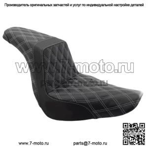 Сиденье Saddlemen Silver Step 2 Up с решетчатой ручкой Harley Softail Low Rider 18+ (Для: Harley-Davidson)