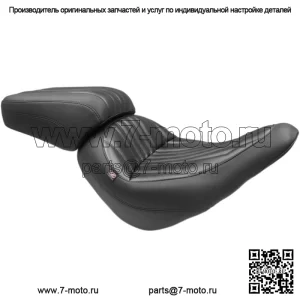 Mustang Black Standard Touring Пассажирское сиденье Harley Low Rider Sport Glide 2018+ (Для: Harley-Davidson)