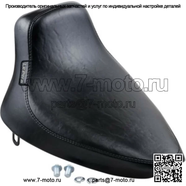 Le Pera Silhouette Smooth Black Vinyl Solo Seat Harley 1984-99 Softail FXST FLST (Для: Harley-Davidson)