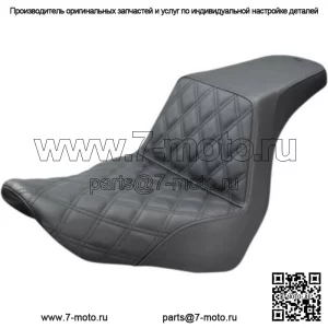 Seaddlemen Step Up 2 Up Lattice Stitch Black Seat Harley 18+ Softail FXLR/S FLSB (Для: Harley-Davidson)