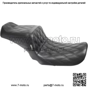 Le Pera TailWhip 2 Up Double Diamond Seating Black Seat Street Harley Dyna 06+ (Для: Harley-Davidson)