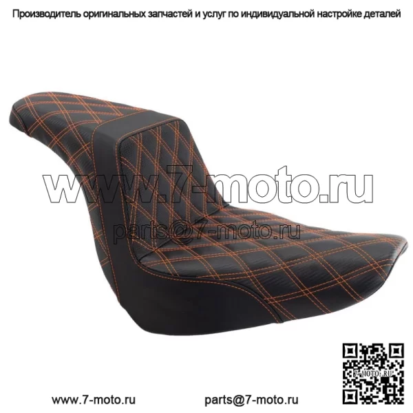 Сиденье Saddlemen Orange Step 2 Up с решетчатой ручкой Harley Softail Low Rider 18+ (Для: Harley-Davidson)