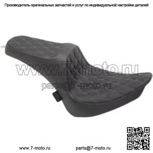 Predator III Silver Double Diamond Seat Up Harley 00-17 Softail (Для: Harley-Davidson)