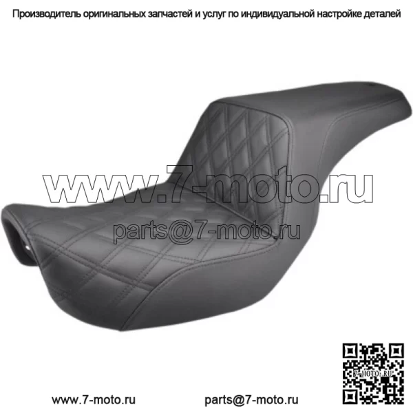 Сиденье Saddlemen Step Up, черная передняя решетка, 2 Up Seat Harley 06-17 Dyna FXD FLD (для: Harley-Davidson)