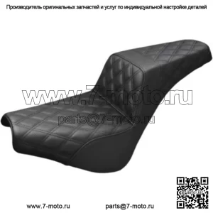 Сиденье Saddlemen Black Step 2 Up с решетчатой строчкой Harley Softail 18+ Street Bob FXST (Для: Harley-Davidson)