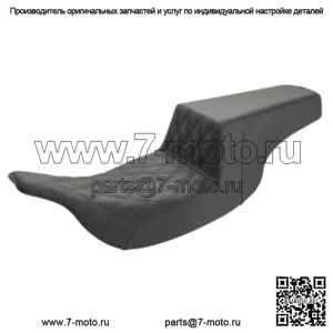 Сиденье Saddlemen Black Step 2 Up с гладкой передней решетчатой строчкой Harley Touring 97-07 (Для: Harley-Davidson)