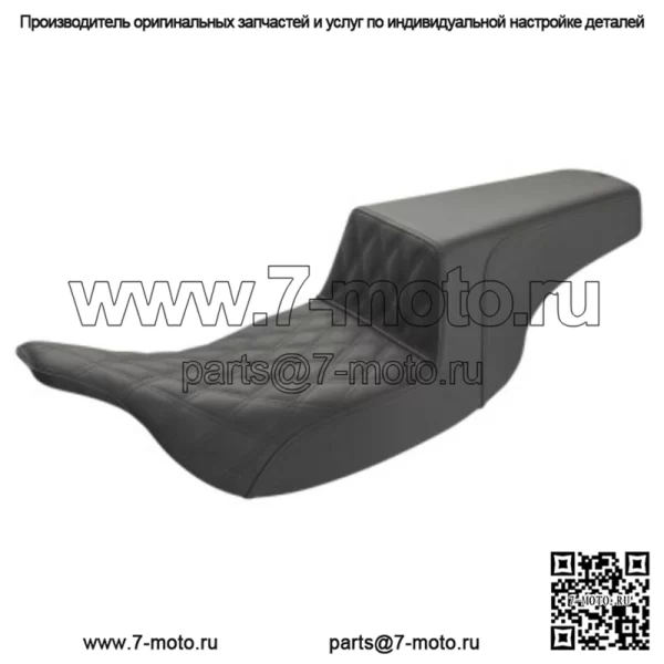 Сиденье Saddlemen Black Step 2 Up с гладкой передней решетчатой строчкой Harley Touring 97-07 (Для: Harley-Davidson)