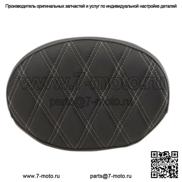 Black Silver Diamond Oval Sissy Bar Накладка на спинку Harley Touring (Для: Harley-Davidson)