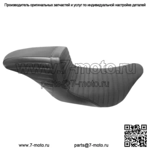 Le Pera Black Kickflip Daddy Long Legs Seat Pleated Grip Tape Harley Touring 08+ (Для: Harley-Davidson)