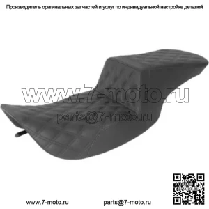 Seadlemen Black Full Rattice Stitch Step 2 Up Seat Harley Touring Bagger 97-07 (Для: Harley-Davidson)
