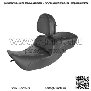 Сиденье из углеродного волокна Saddlemen Roadsofa со спинкой Harley Touring 1997-07 (Для: Harley-Davidson)