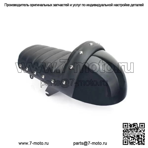 Кожаное сиденье мотоцикла-кафе-гонщика в стиле ретро - Image 2