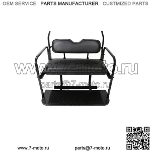 Комплект заднего откидного сиденья Заднее сиденье для Club Car DS Golf Cart 2000-2013 годов, складной черный