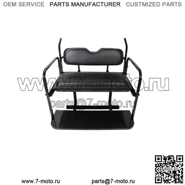 Комплект заднего откидного сиденья Заднее сиденье для Club Car DS Golf Cart 2000-2013 годов, складной черный