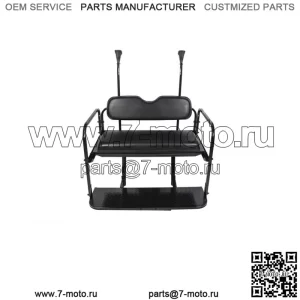 Комплект откидных задних сидений для клубного автомобиля Precedent Golf Cart *ЧЕРНЫЕ ПОДУШКИ СИДЕНИЙ*