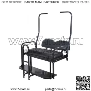 Для Club Car DS Golf Cart 1982-2000 годов, комплект складного заднего сиденья с поручнем, черный