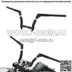 Регулируемый руль высотой 10 дюймов, высота 1-1/4 дюйма, подходит для Harley Dyna Street Bob Softail Slim (для: Harley-Davidson)