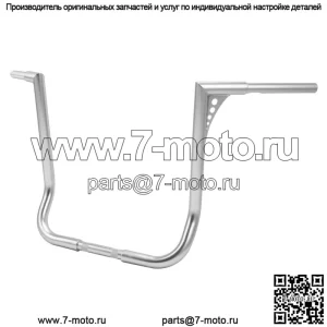 Руль с вешалками Ape 1-1/4 дюйма, 18 дюймов, подходит для туристических моделей Harley, комодов, упаковщиков (для: Harley-Davidson)