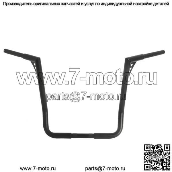 Черный руль APE 1-1/4 дюйма, 18 дюймов, подходит для Harley Dressers Baggers Touring (для: Harley-Davidson)