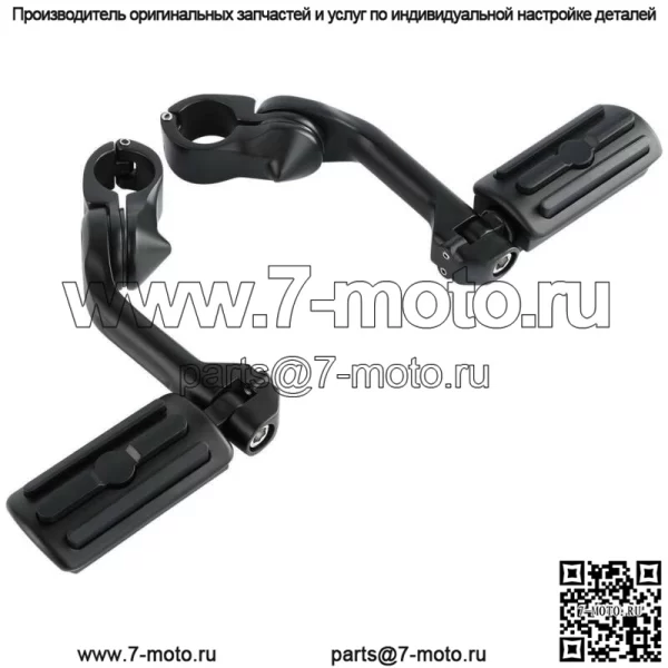 Длинное угловое крепление для шоссейной подножки 1-1/4 дюйма, подходящее для Harley Touring Road Glide Dyna (для: Harley-Davidson)