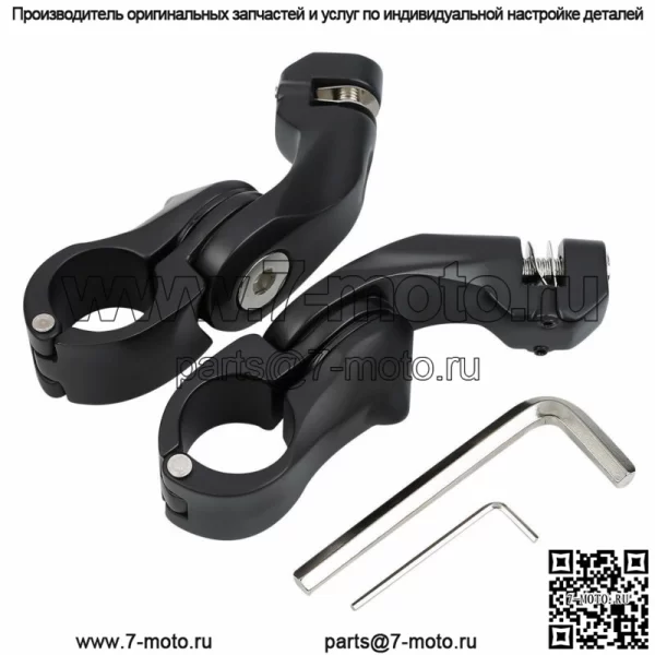 Короткое угловое крепление для шоссейной подножки 1-1/4 дюйма, подходящее для Harley Touring Dyna Softail (для: Harley-Davidson)