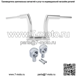Руль и подставки Ape Hanger 12 дюймов с высотой 2 дюйма подходят для Harley Road King Sportster 883 (для: Harley-Davidson)