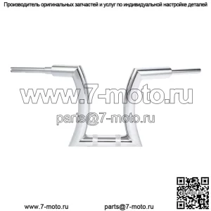 Руль Ape Hanger 14 дюймов с высотой 2 дюйма подходит для Harley Road King Softail Sportster 883 (для Harley-Davidson)