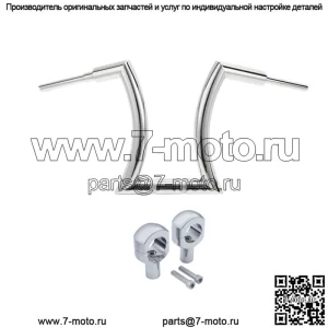 Руль и подставка Ape Hanger 16 дюймов с высотой 2 дюйма подходят для Harley Sportster Softail FLST (для: Harley-Davidson)