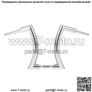 Руль Ape Hanger 16 дюймов с высотой 2 дюйма подходит для Harley Road King FLHR Softail Deluxe US (для Harley-Davidson)