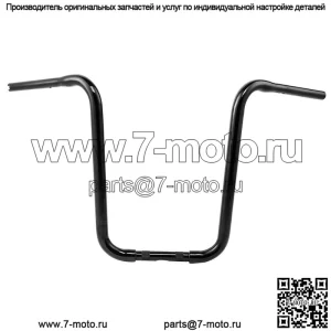 17-дюймовый руль с подвесками Ape, высотой 1-1/4 дюйма, подходит для Harley Sportster XL883 82-13, черный (для: Harley-Davidson)