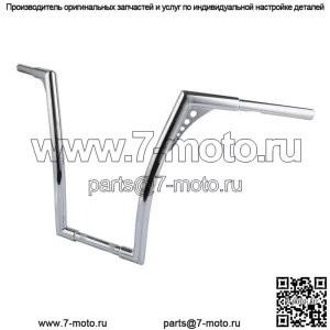 18-дюймовый руль с высотой подъема 1 1/4 дюйма подходит для Harley FLST FXST Sportster 883 1200 Custom (для: Harley-Davidson)