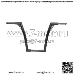 Вешалка Fat Ape 18 дюймов, руль 1 1/4 дюйма, подходит для Harley Softail FLST FXST, черный (для Harley-Davidson)