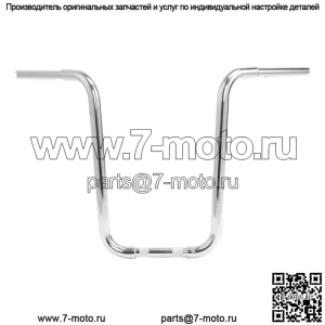 Руль Ape Hanger 18 дюймов с высотой 1 1/4 дюйма подходит для Harley Heritage Softail FLST FXST (для Harley-Davidson)