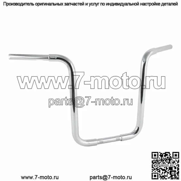 18-дюймовый руль с подвеской Ape, высота 1-1/4 дюйма, подходит для Harley FLST FXST Sportster Custom (для: Harley-Davidson)