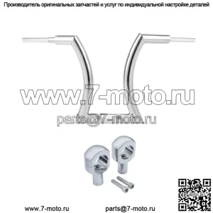 Руль и подставка Ape Hanger 18 дюймов, высота 2 дюйма, подходят для Harley Road King Softail FatBoy (для: Harley-Davidson)