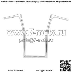 19-дюймовый руль Rise 1 1/4 дюйма Ape Hanger подходит для Harley Fat Bob FXFB Road King FLHR (для: Harley-Davidson)